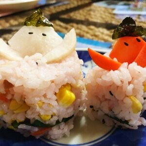ひな祭り＊プチケーキ風寿司
